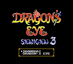 Dragon's Eye Plus - Shanghai III (Japan) Title Screen